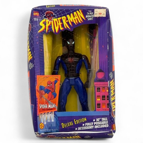 Toy Biz Spider-Man Deluxe Edition 10 Inch Poseable Figure Animated Series 1994 - Picture 5 of 5